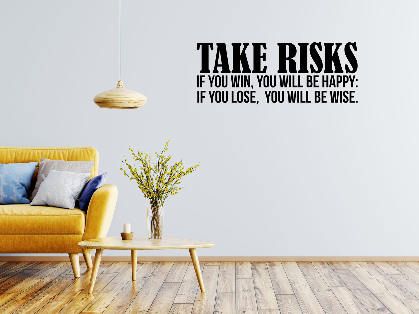 Take Risks Office Wall Quote Sticker- Inspirational Wall Decals Vinyl Wall Decal Inspirational Wall Signs 