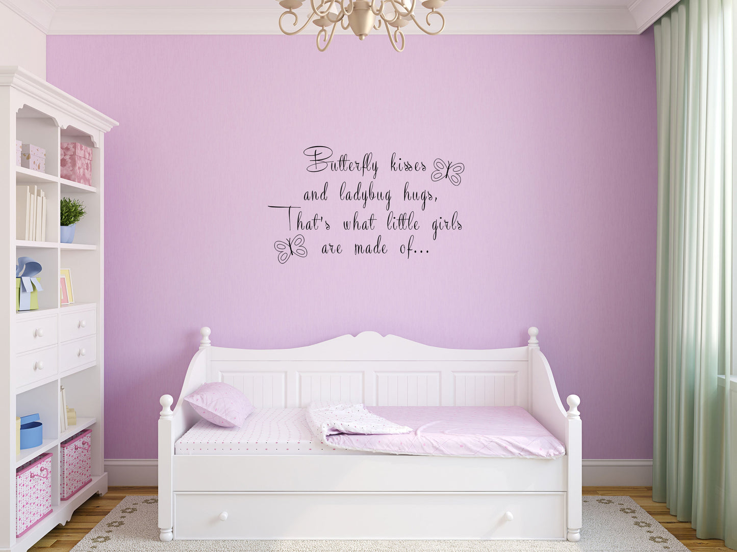 That's What Little Girls Are Made Of Butterfly Kisses - Inspirational Wall Signs Vinyl Wall Decal Inspirational Wall Signs