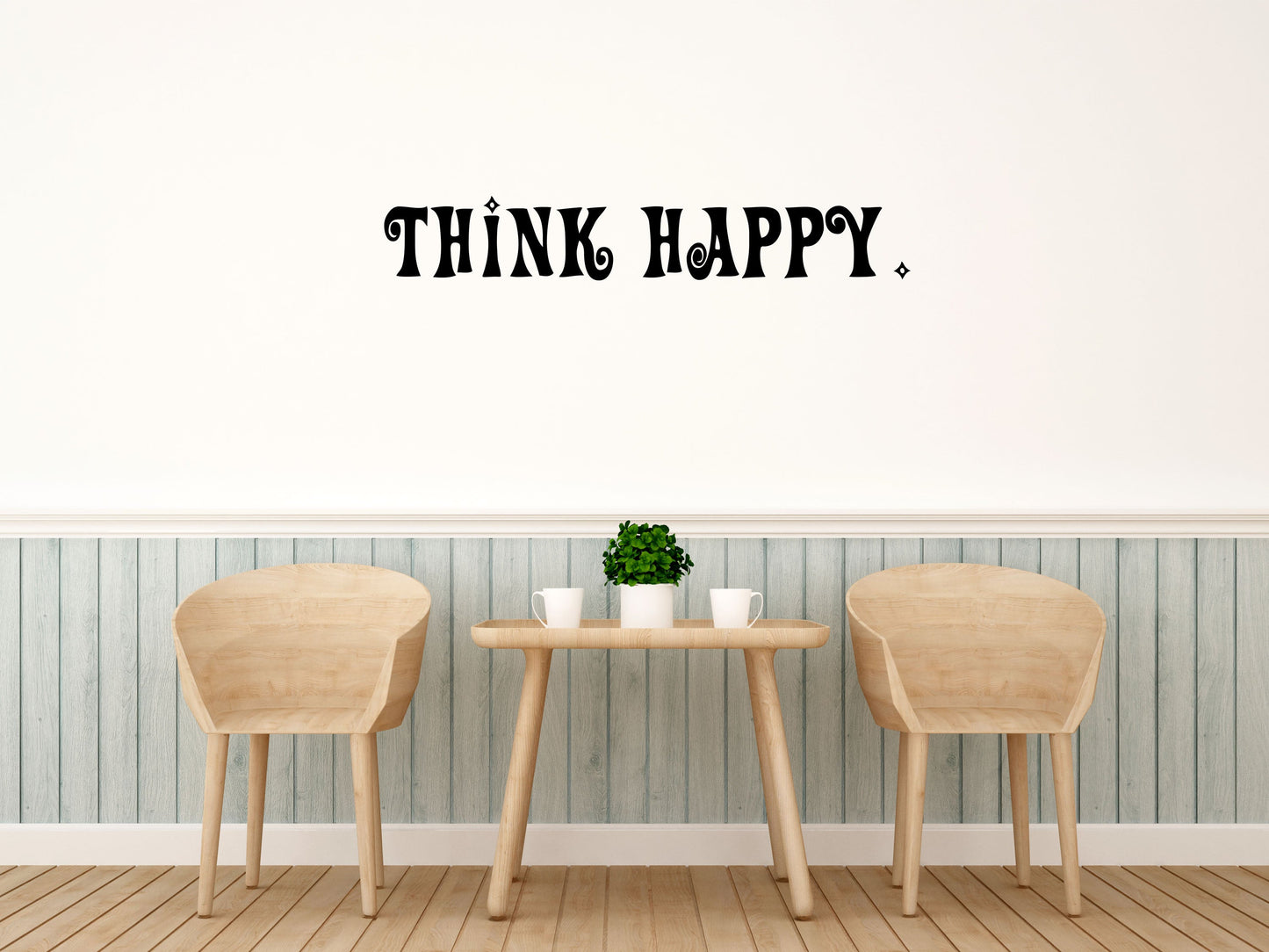 Think Happy Vinyl Wall Decal,Think Happy Wall Art, Vinyl, Inspirational Quote, Think Happy Sign, Think Happy Quote, Happy Vinyl Wall Decal Inspirational Wall Signs