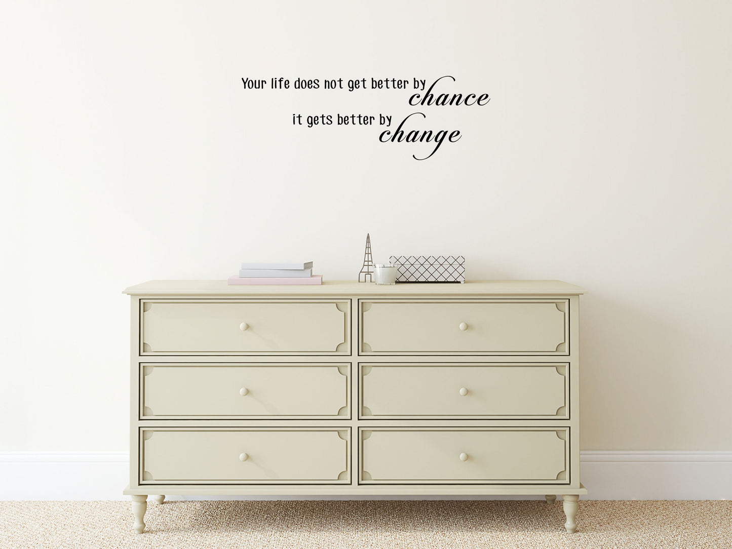 Your Life Does Not Get Better By Chance Motivational Quote Inspirational Wall Signs