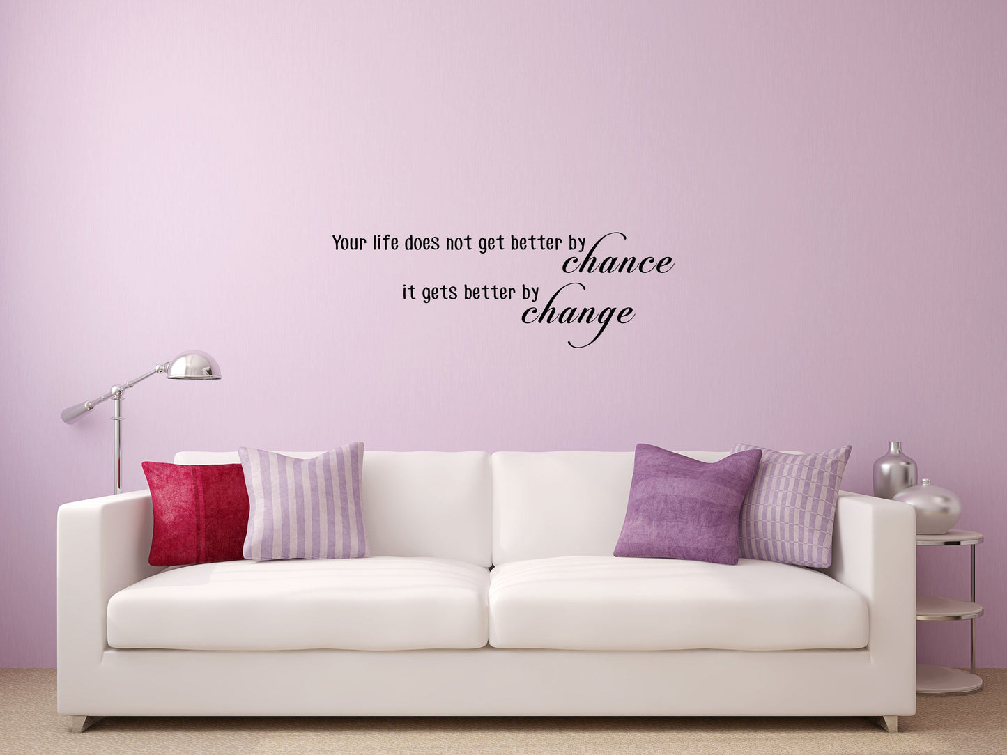 Your Life Does Not Get Better By Chance Motivational Quote Inspirational Wall Signs