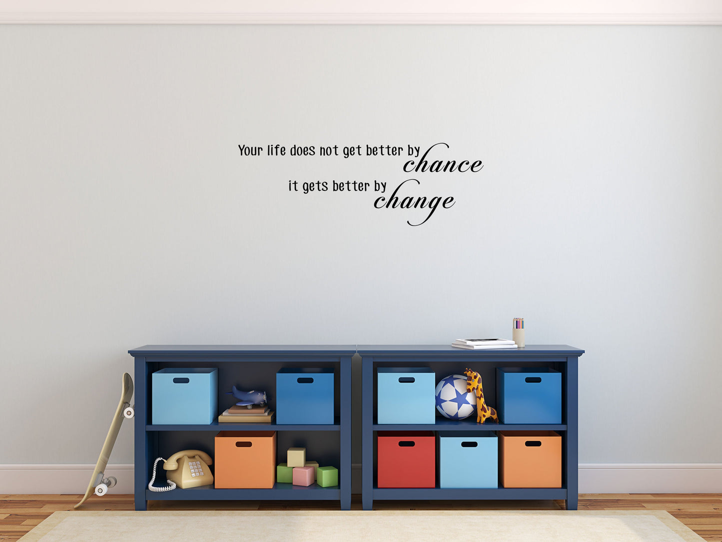 Your Life Does Not Get Better By Chance Motivational Quote Inspirational Wall Signs