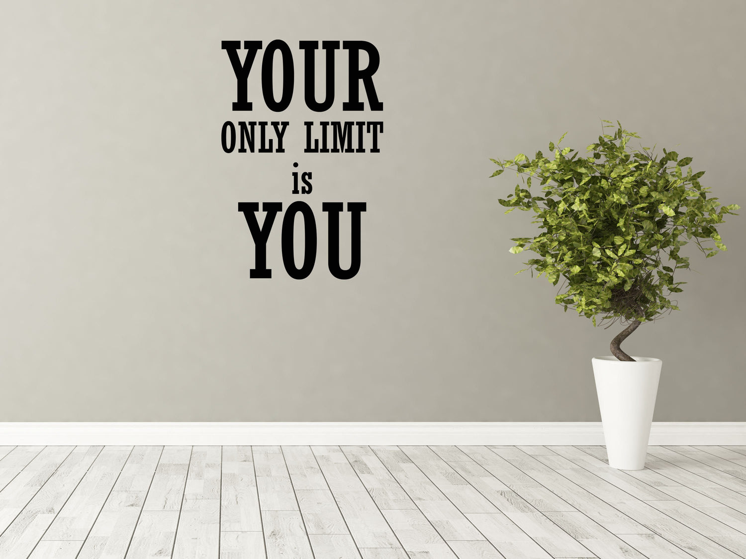 Your Only Limit Is You Business Office Wall Sticker Quote - Inspirational Wall Decals Home Decor Decals Done