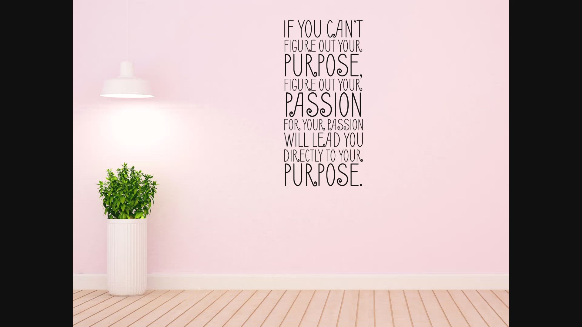 Purpose and Passion Vinyl Wall Decal Wall Decal Handmade Vinyl Wall Art Sticker - Inspirational Wall Quote Decal - Vinyl Lettering Sticker