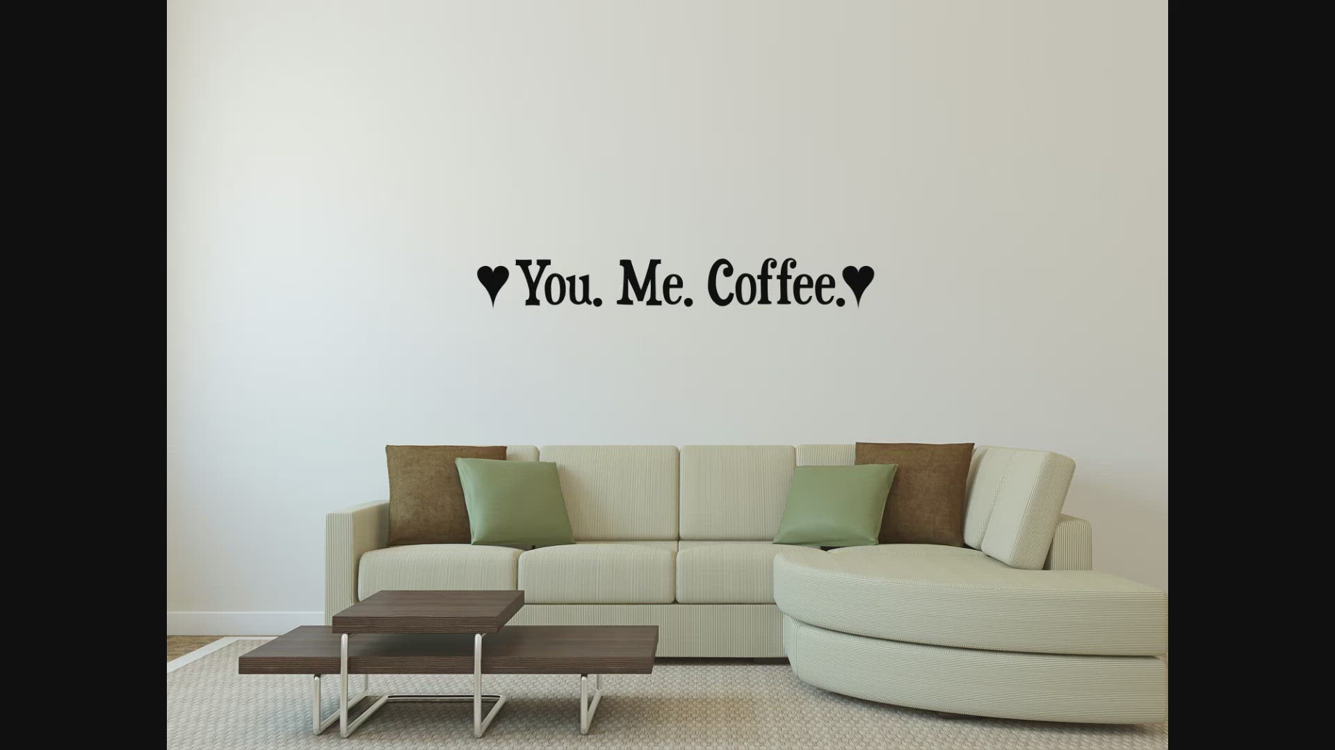 You Me Coffee Vinyl Quote Sticker