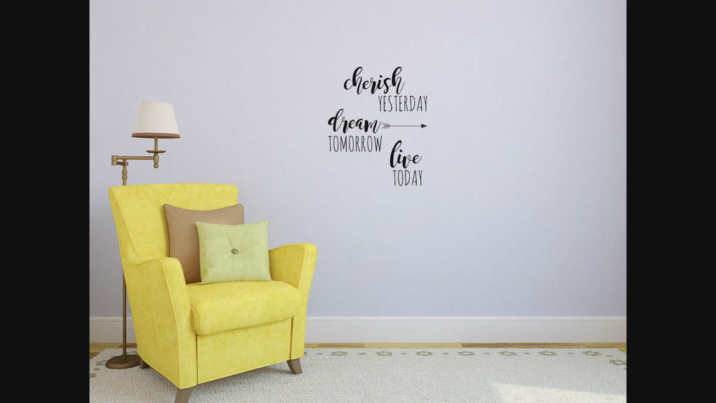 Removable Cherish Dream Live Wall Decal – Elegant Vinyl Accent for Living Spaces