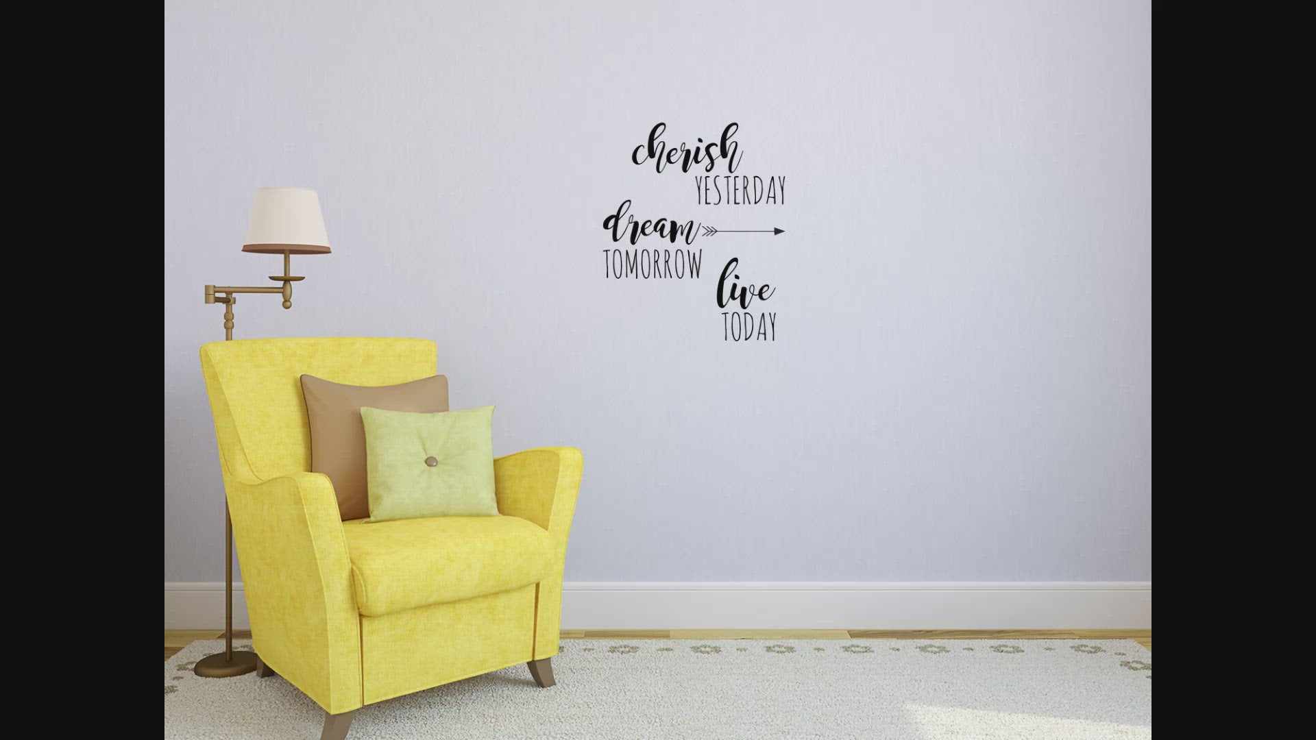 Removable Cherish Dream Live Wall Decal – Elegant Vinyl Accent for Living Spaces