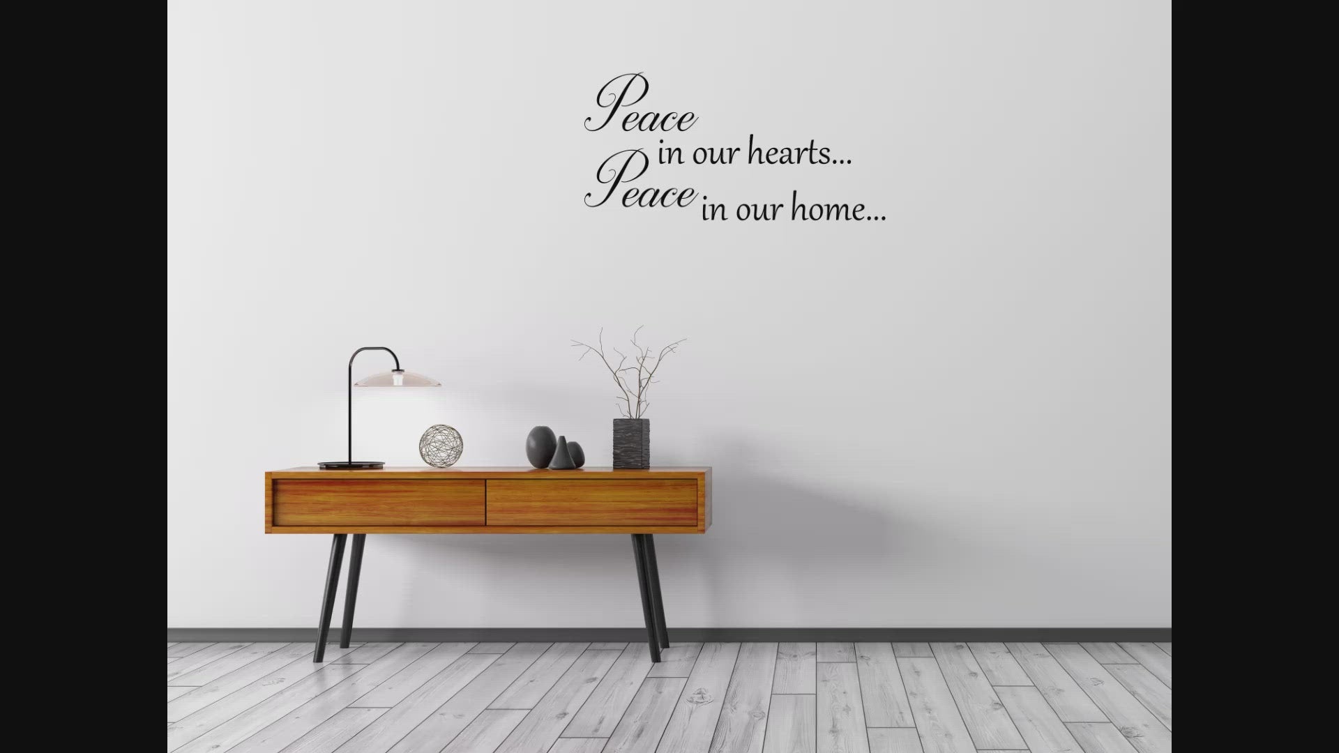 Peace In Our Hearts Vinyl Decal Wall Decal Custom Wall Custom Quote Verse Wall Decal Peace Sign Peace Wall Decal Peace Wall Art Quote