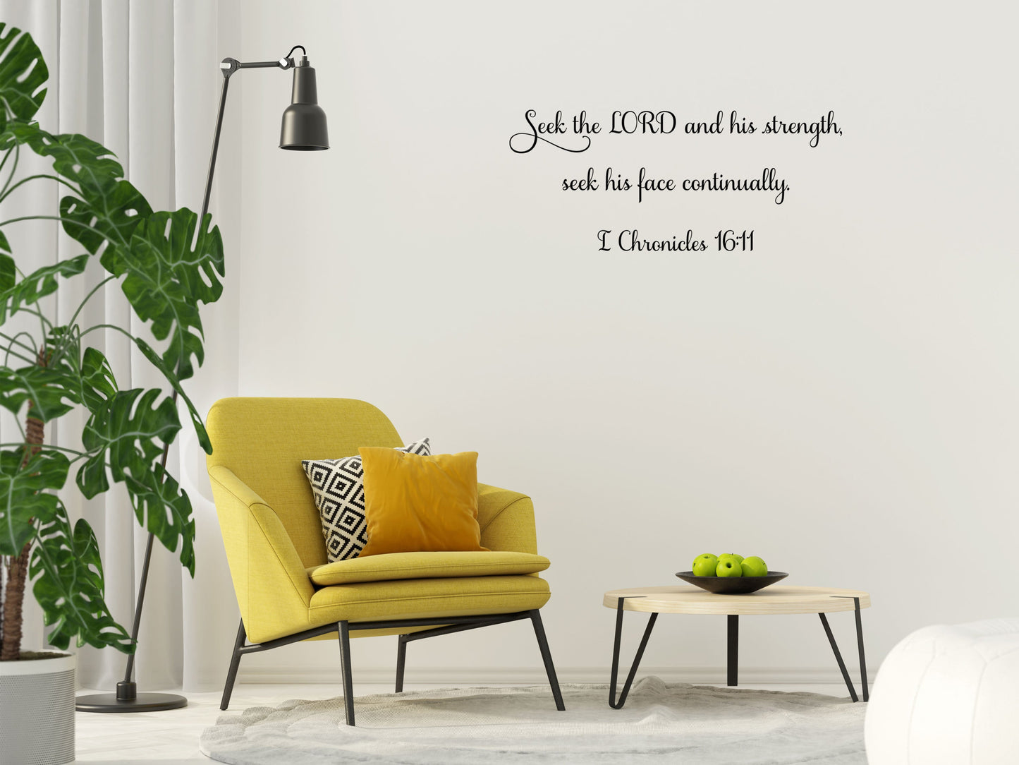 1 Chronicles 16:11 Seek The Lord Bible Verse Quote Scripture Wall Decals Vinyl Wall Decal Title Done 