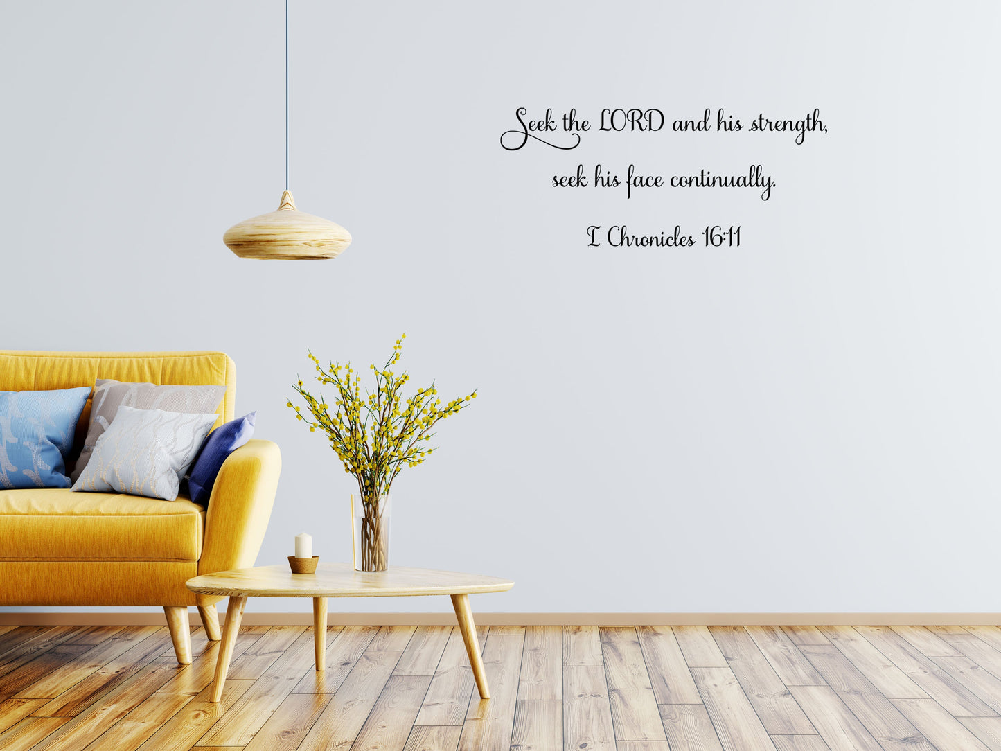 1 Chronicles 16:11 Seek The Lord Bible Verse Quote Scripture Wall Decals Vinyl Wall Decal Title Done 