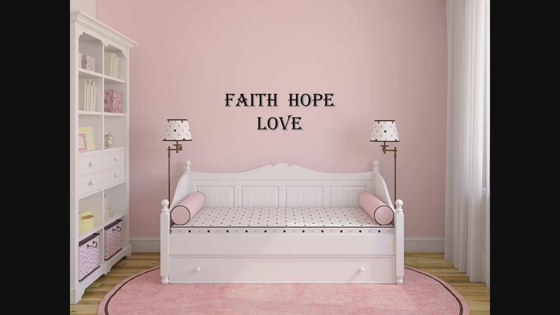 Faith Hope Love Removable Wall Decal