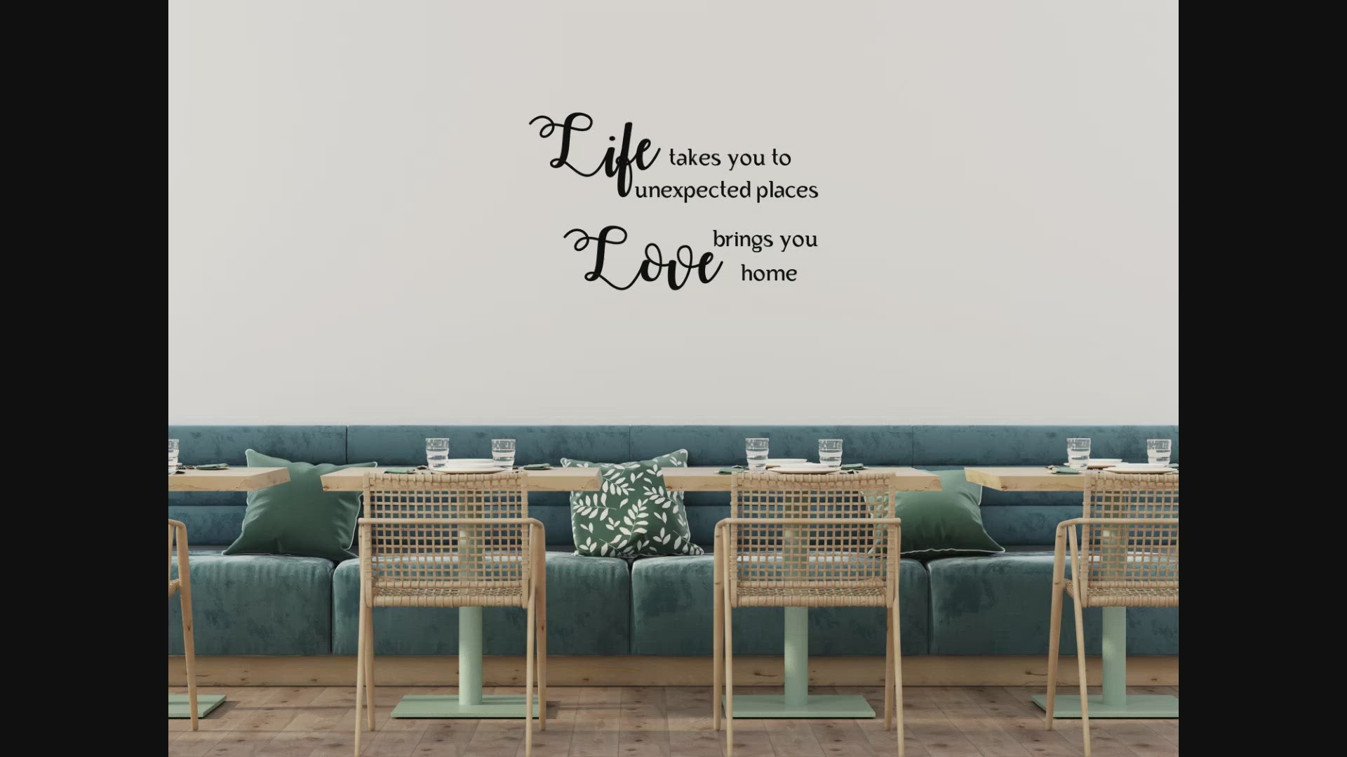 Life Takes You Unexpected Places Decal - Life Quote Decal - Life and Love Decal - Love Brings You Home - Inspirational Wall Art