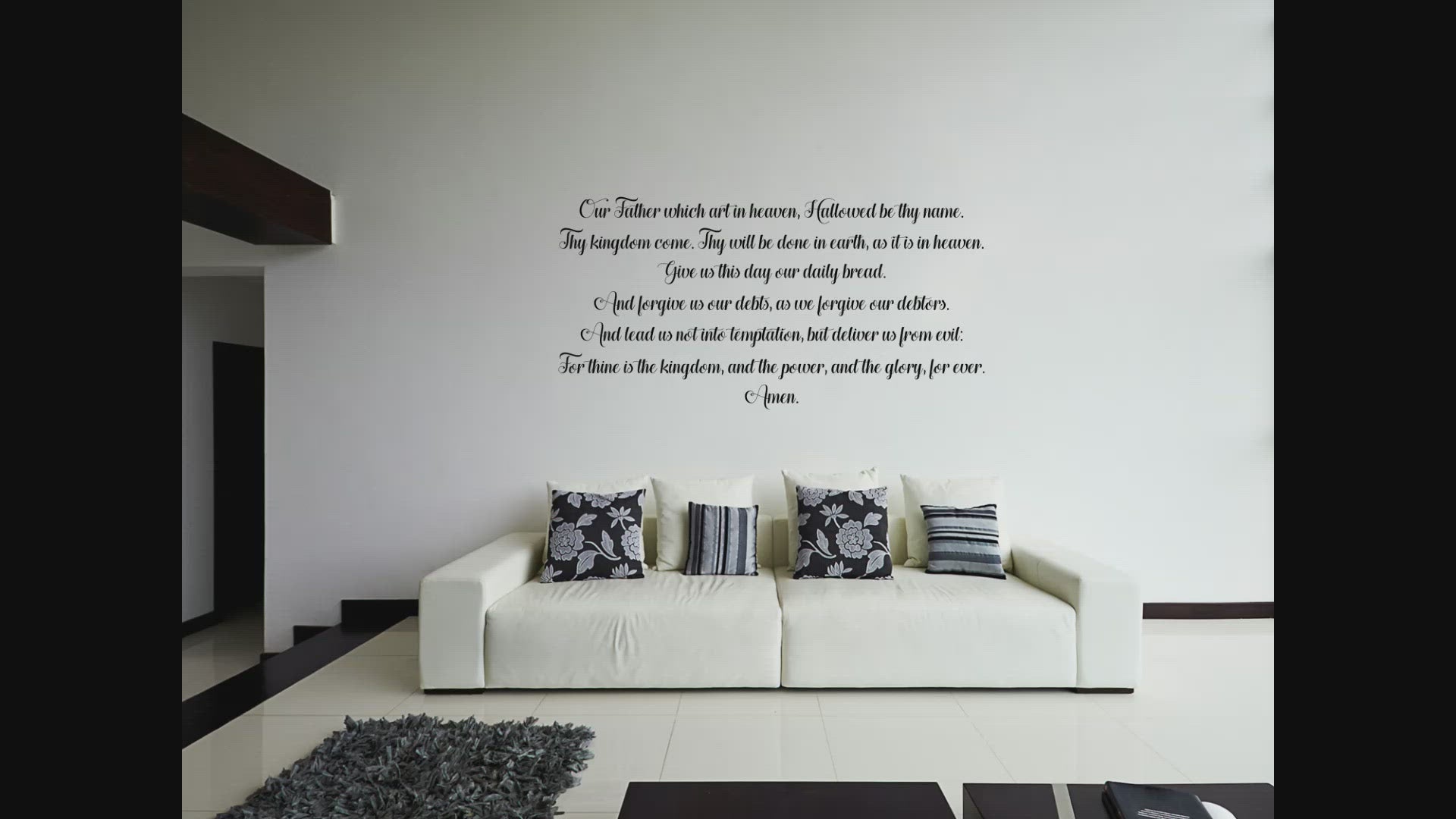 The Lord's Prayer - Our Father Prayer - Scripture Wall Decals - Christian Wall Decor