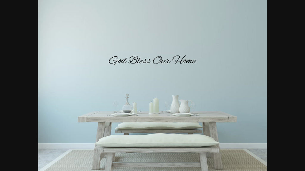 God Bless Our Home Removable Wall Decal