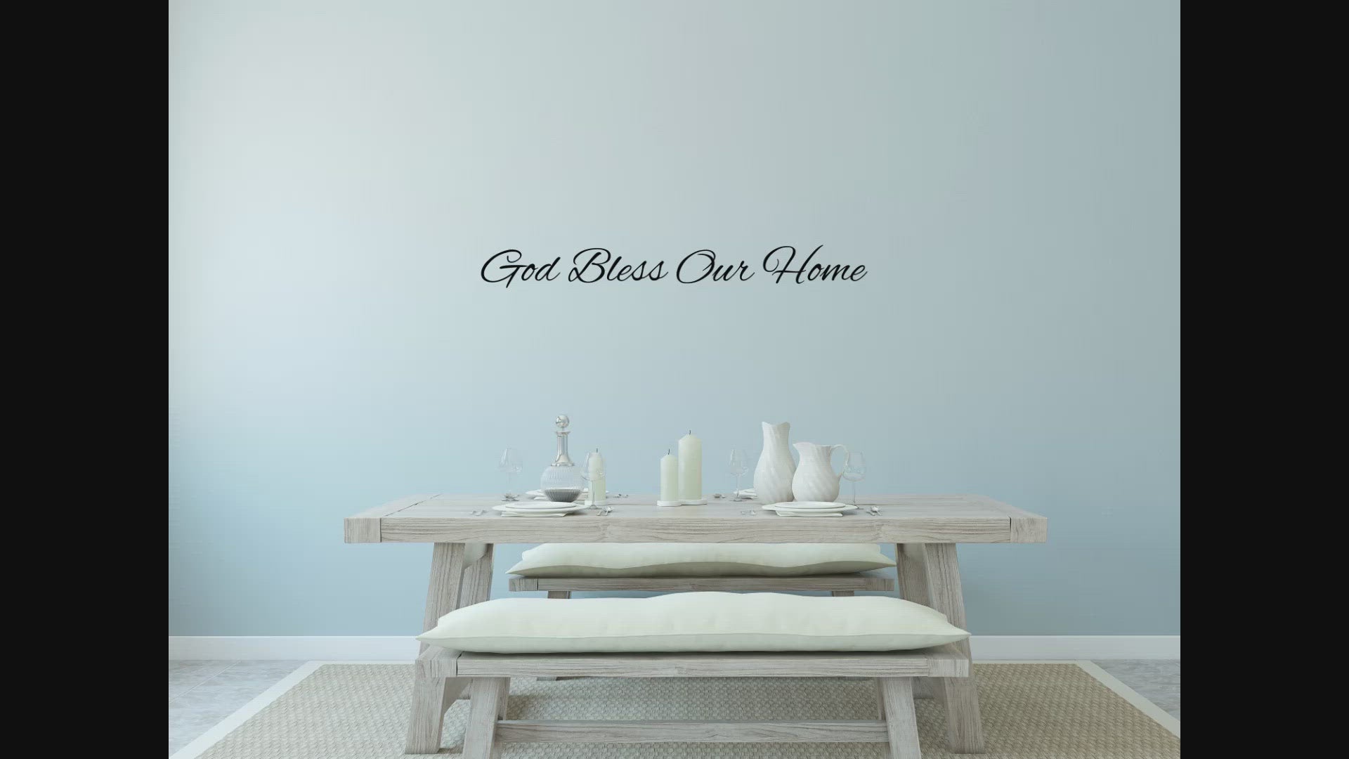 God Bless Our Home Removable Wall Decal