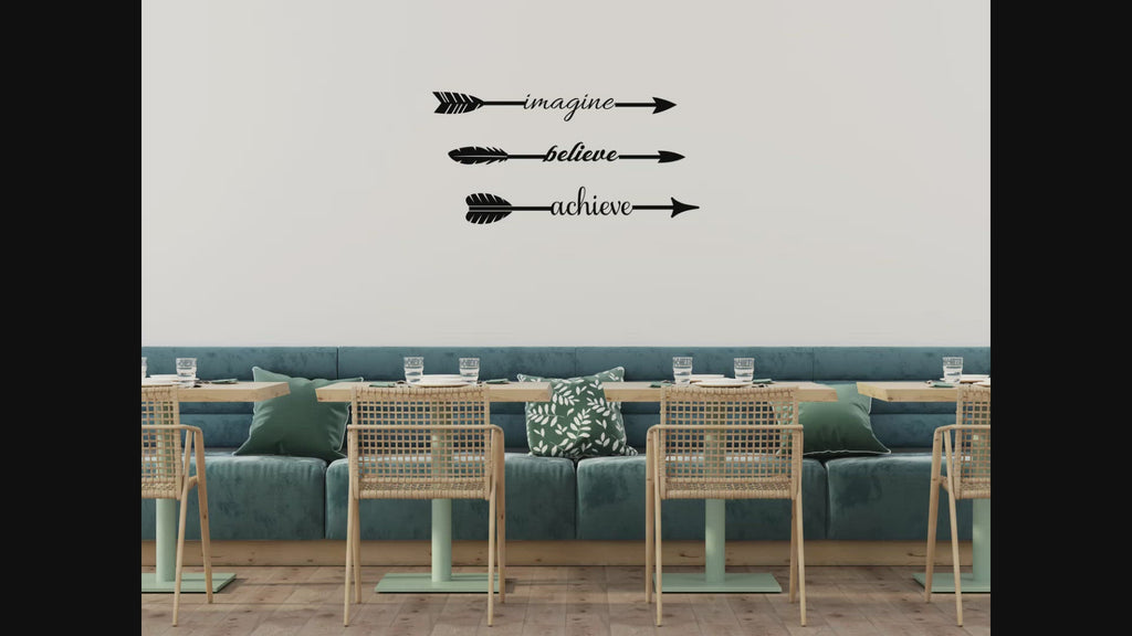 Imagine Believe Achieve Wall Decal