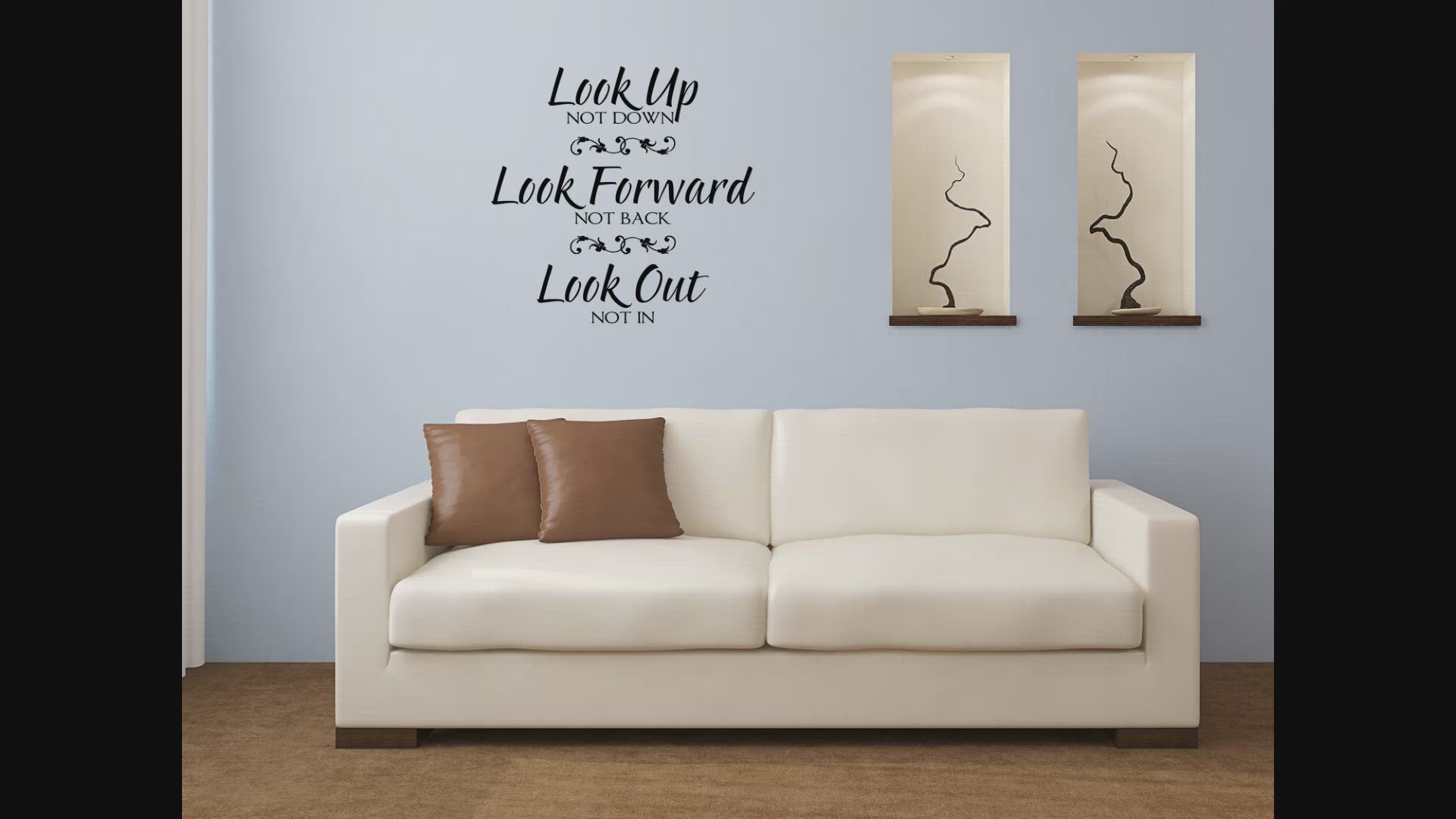 Look Up Not Down Decal Wall Decal Custom Wall Custom Quote Look Up Sign Inspirational Wall Decal - Wall Quote Decals - Wall Quotes Custom