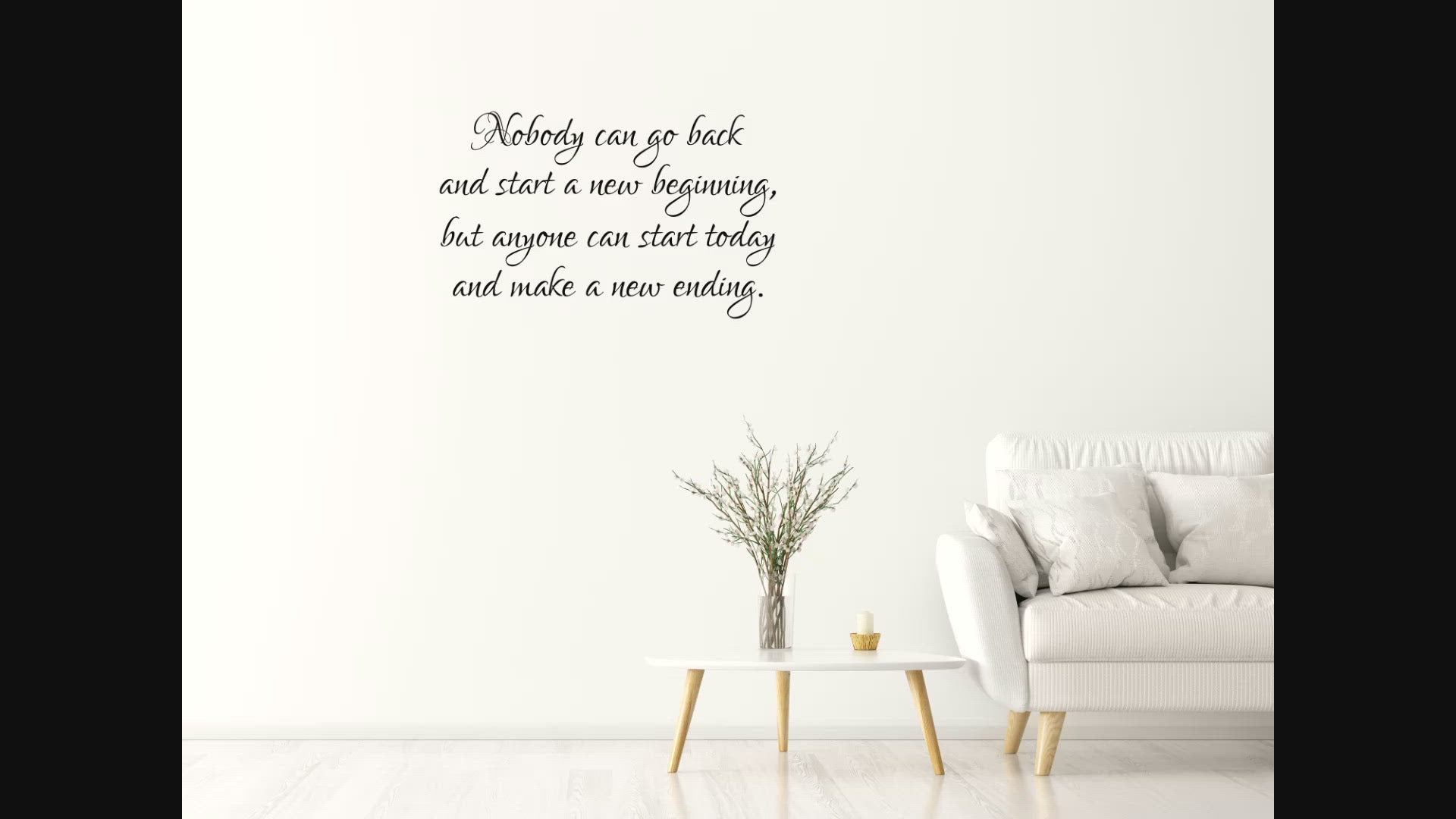 Nobody Can Go Back Inspirational Wall Art - Inspirational Wall Decal - Motivational Wall Decal