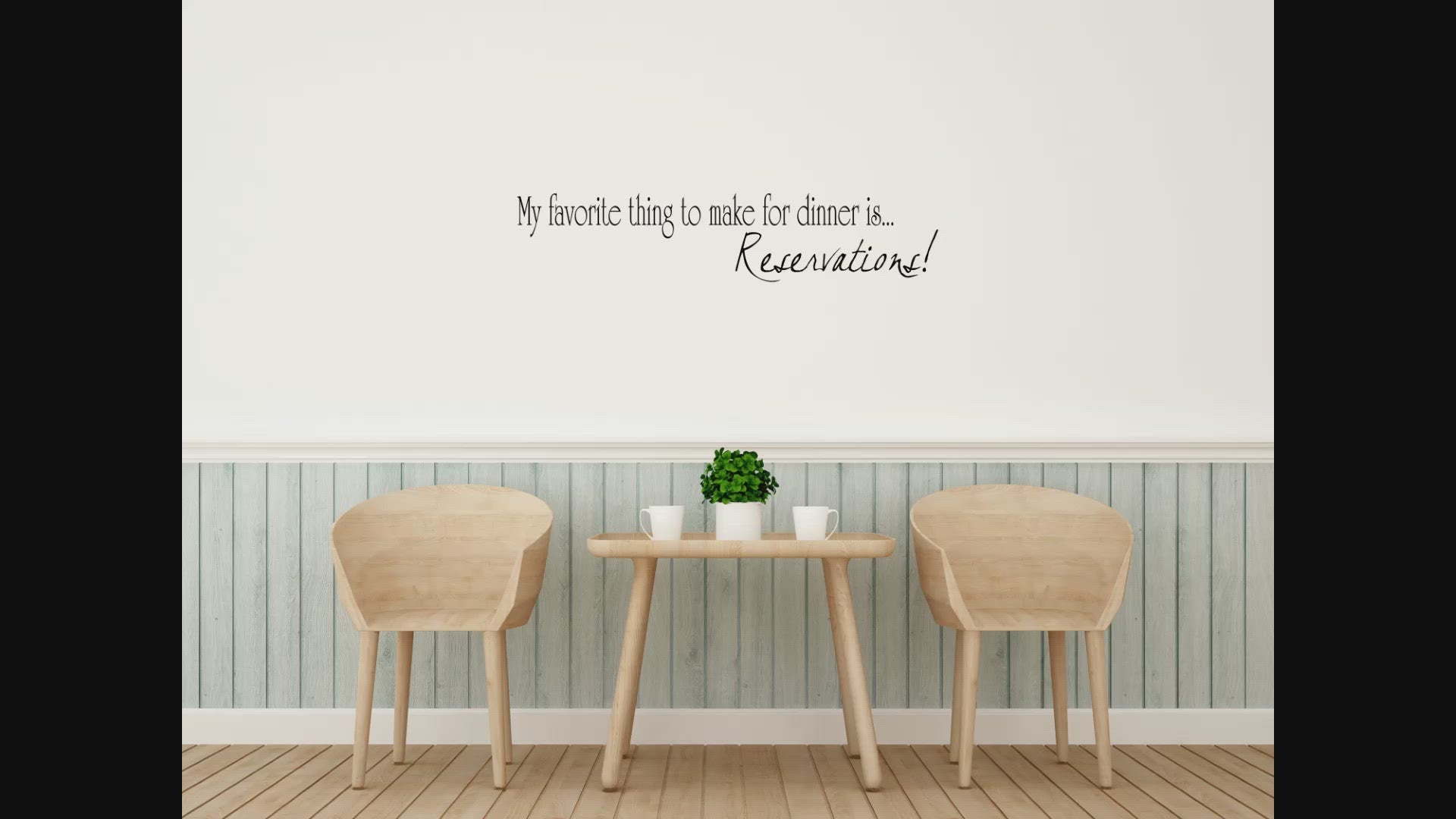 My Favorite Thing To Make For Dinner Decal Wall Decal - Kitchen Wall Sticker Quote