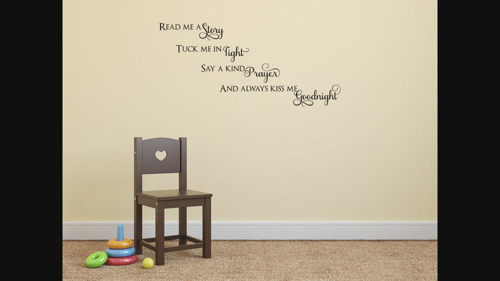 Kiss Me Goodnight Wall Decal