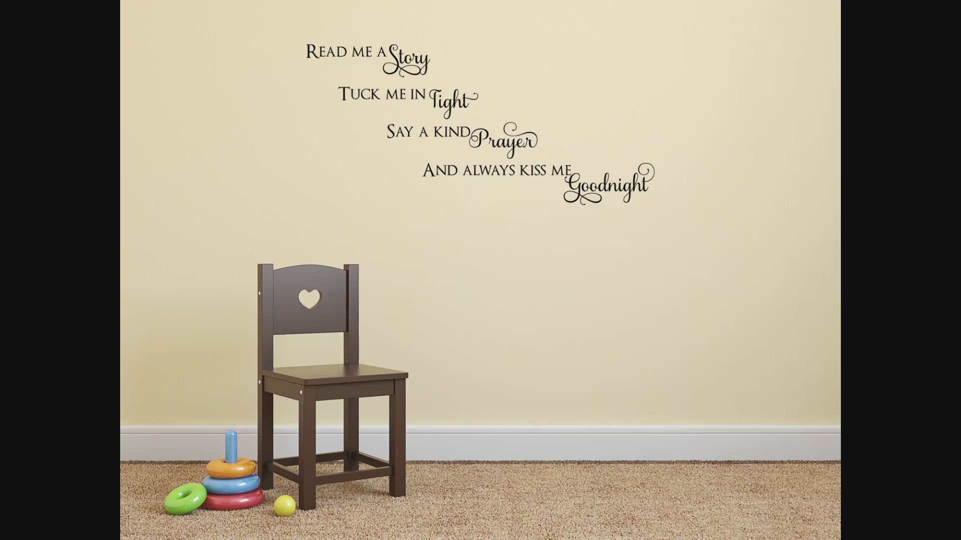 Kiss Me Goodnight Wall Decal