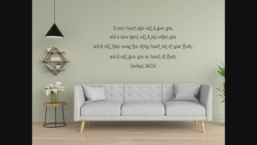 Ezekiel 36:26 Bible Verse Wall Decal