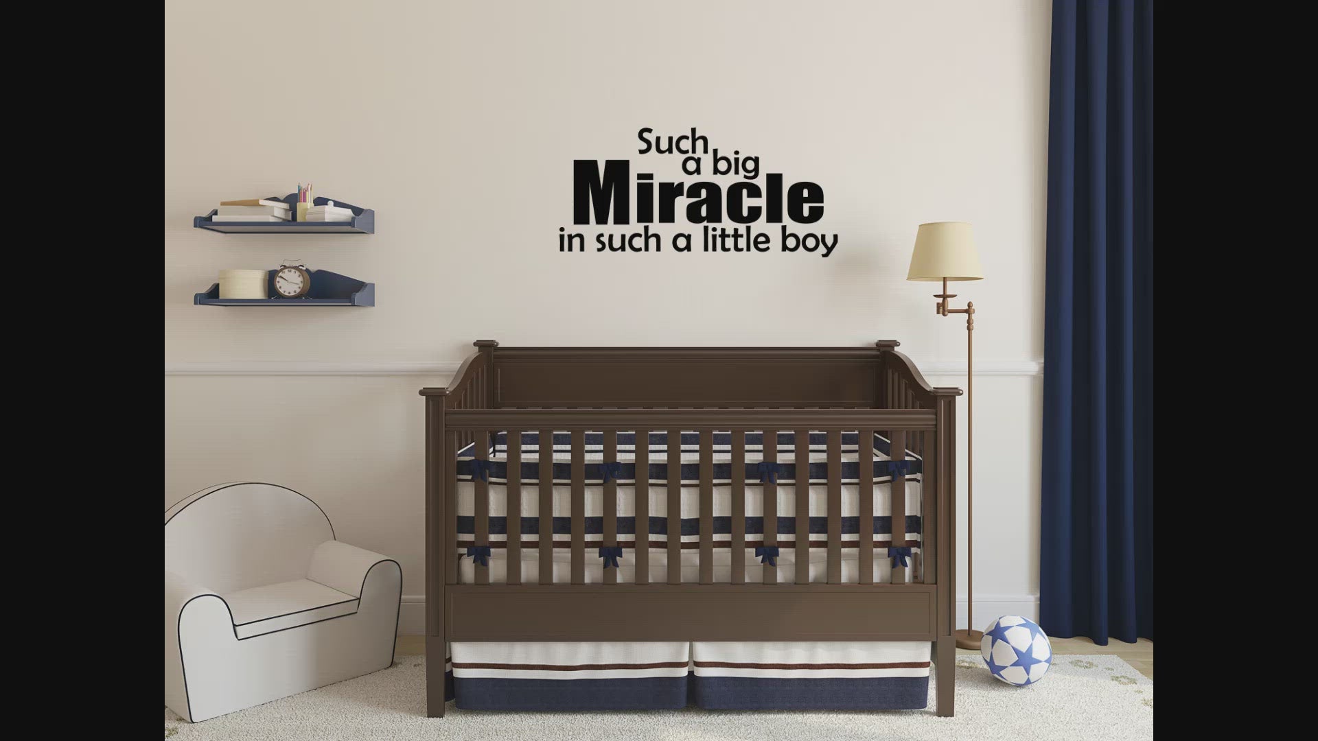 Such A Big Miracle In Such A Little Boy Room Decal - Little Boy Wall Sticker