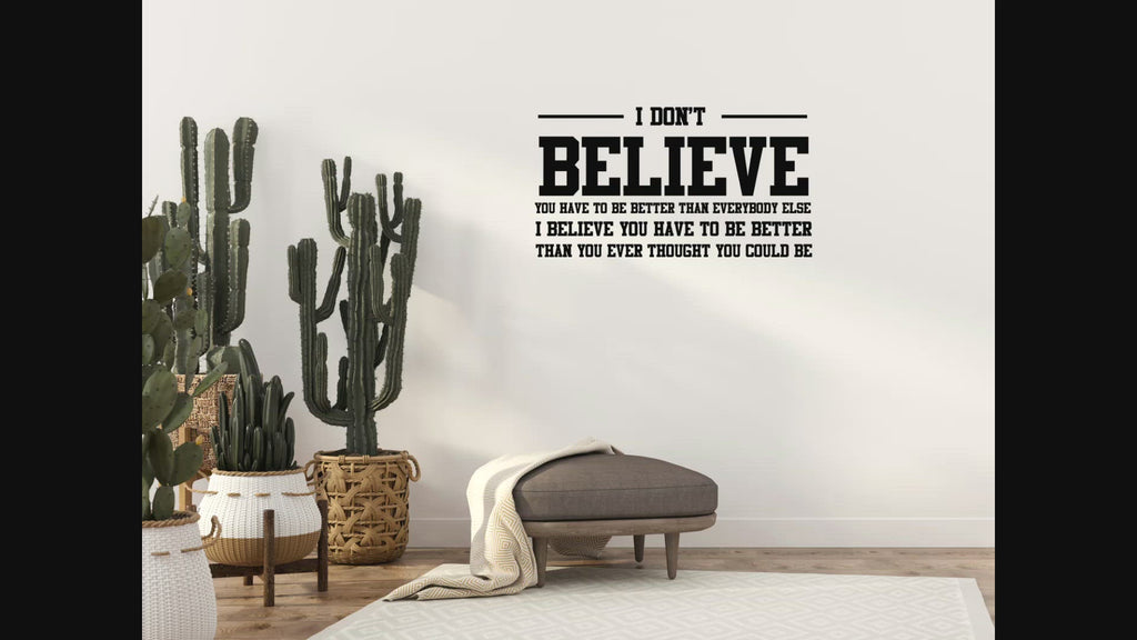 I Believe Family Room Wall Decal