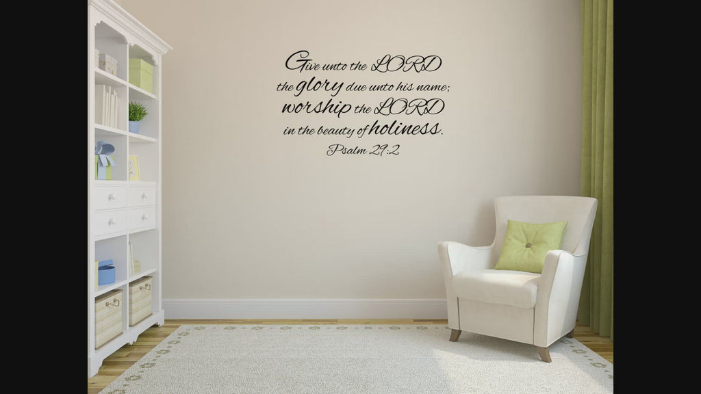 Psalm 29:2 - Scripture Verse Sticker