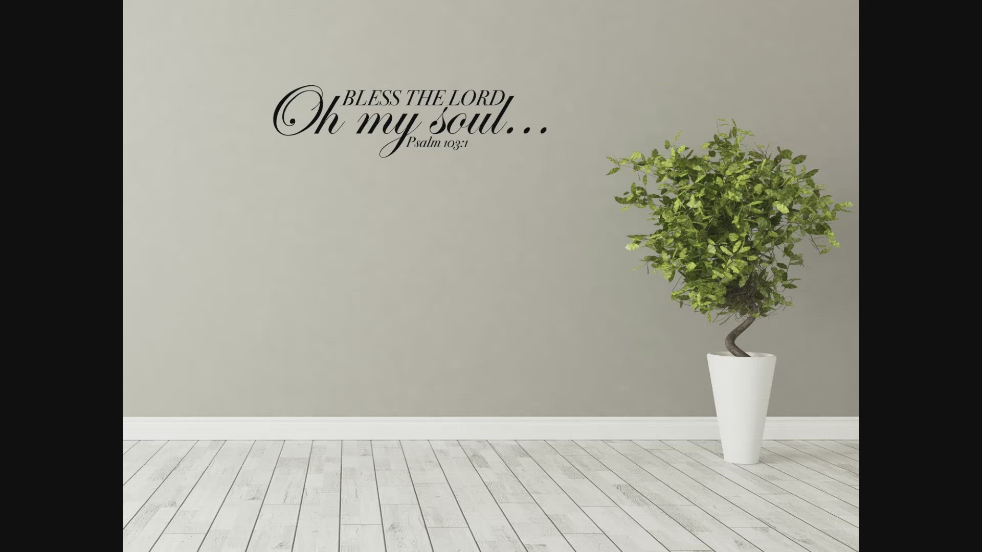 Bless the Lord Oh My Soul Wall Decal – Faith-Based Bedroom Vinyl Decor