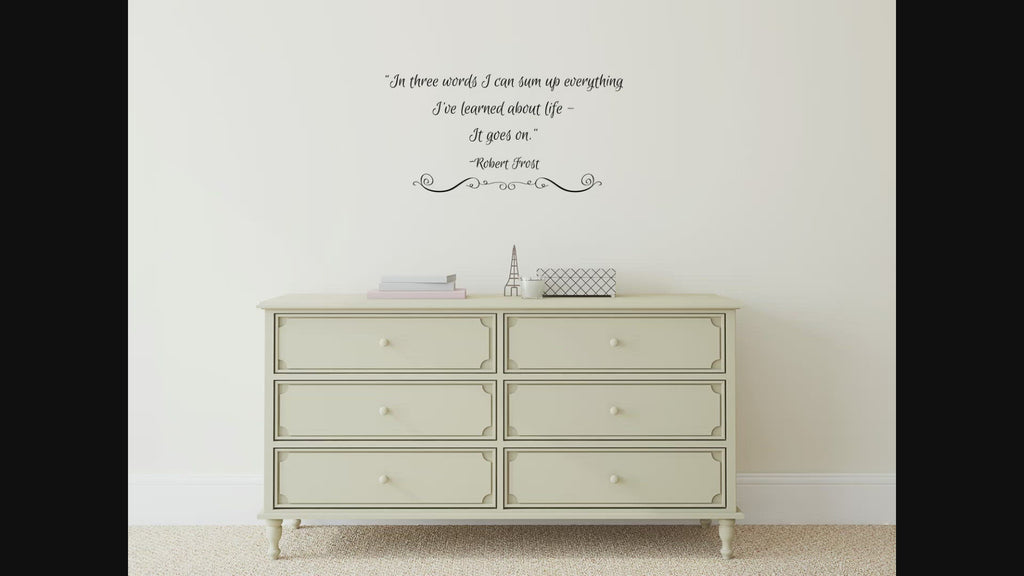 Robert Frost Decal Wall Vinyl Decal - Living Room Decal - Inspirational Wall Decal - Vinyl Wall Art - Wall Quote Decal