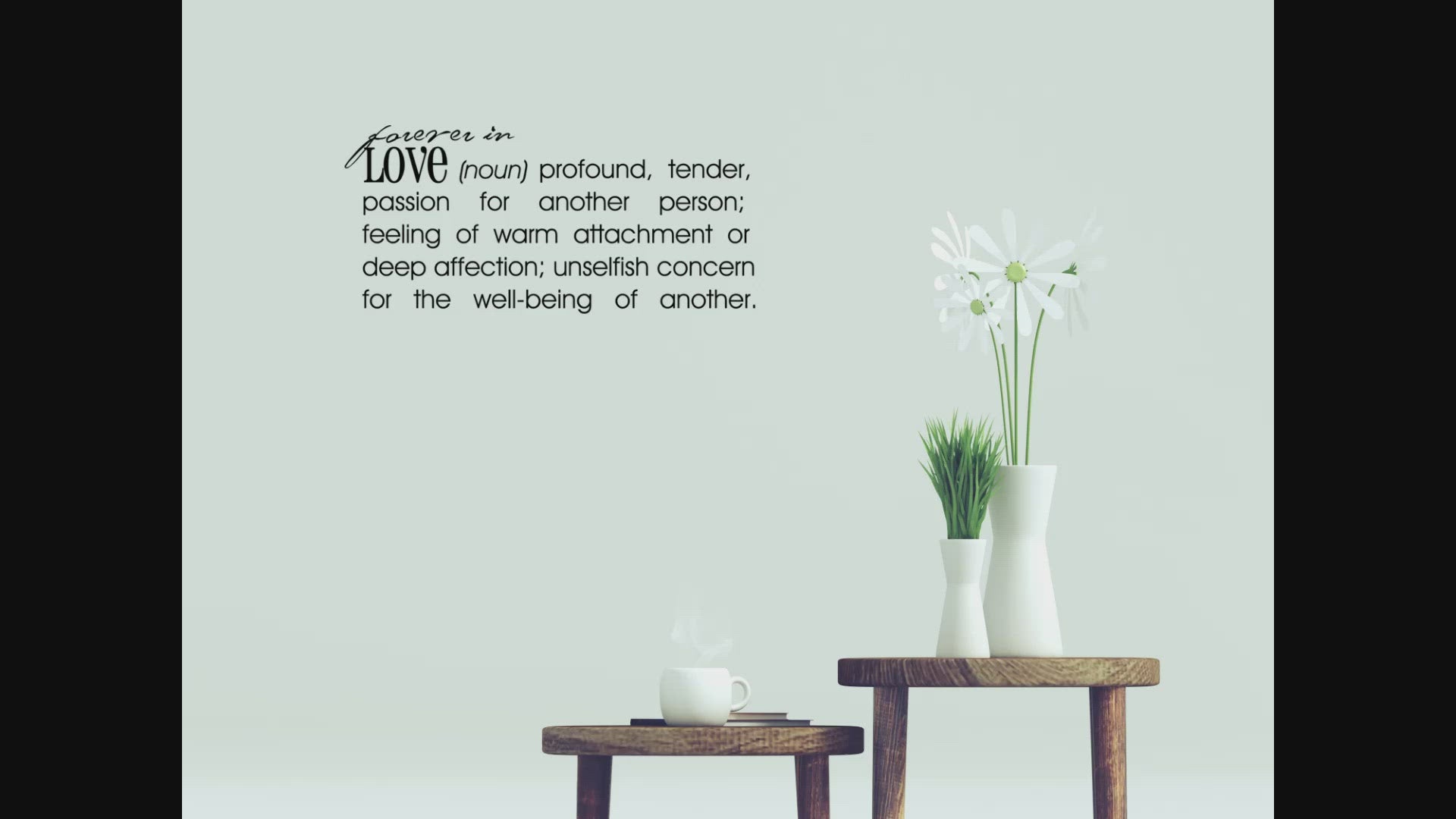 Forever In Love Bedroom Removable Wall Decal