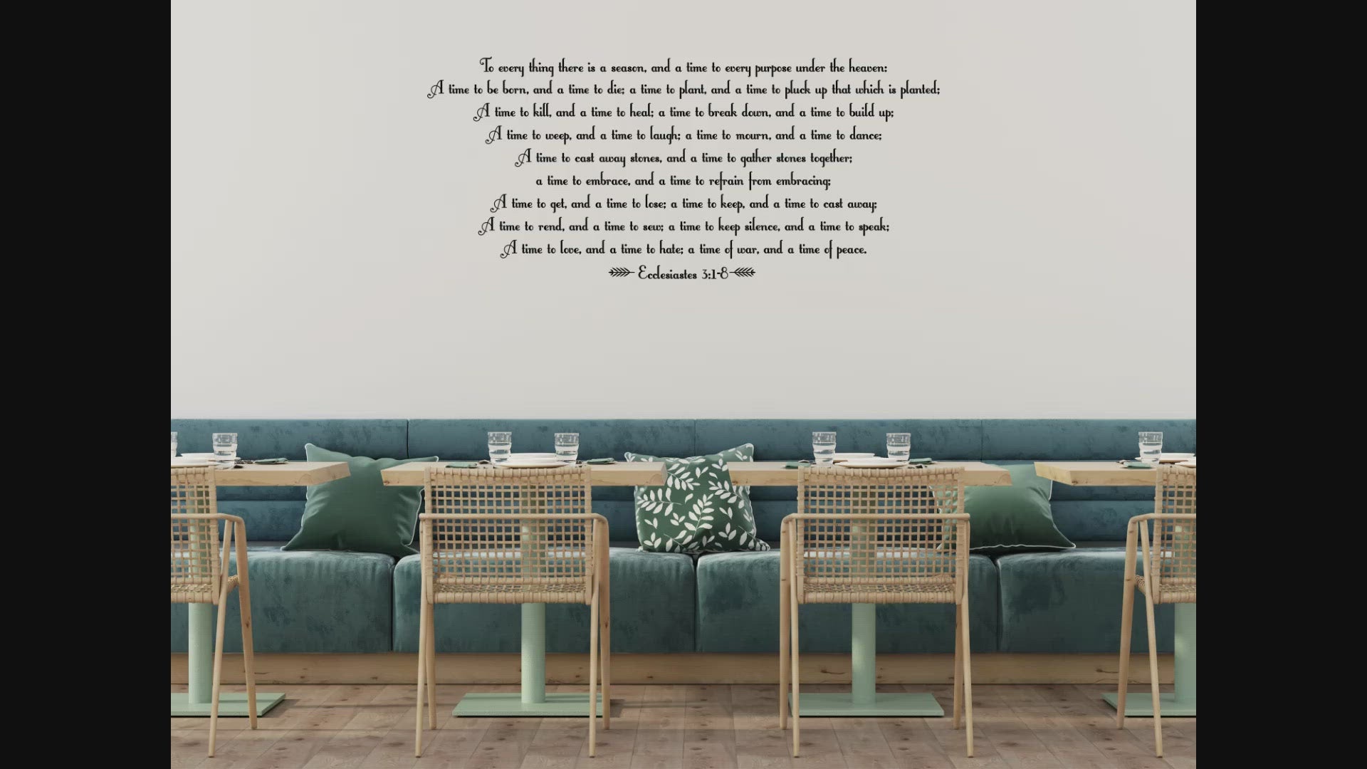 Ecclesiastes 3:1-8 Wall Decal