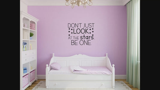Be A Star Vinyl Wall Decal – Motivational Quote for Nursery or Bedroom