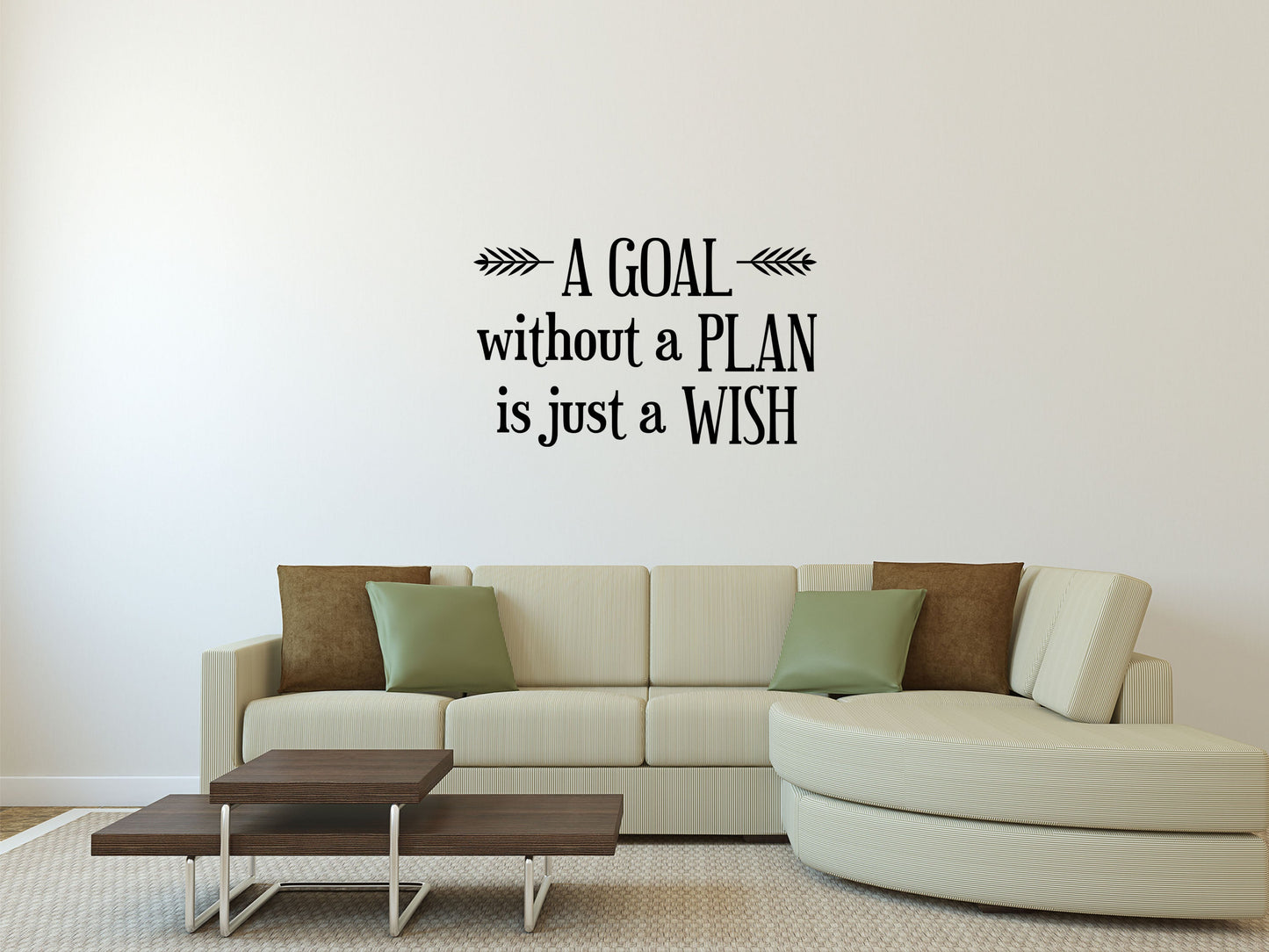 A Goal Without A Plan Wall Quote Decal - Inspirational Wall Signs Vinyl Wall Decal Inspirational Wall Signs 