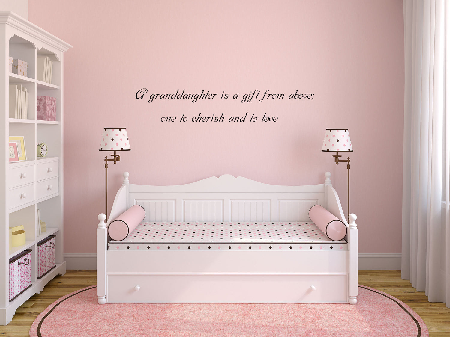 A Granddaughter Is A Gift From Above For Bedroom - Children's Nursery Wall Quote Vinyl Wall Decal Title Done 