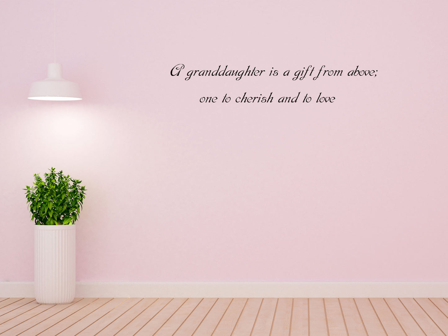 A Granddaughter Is A Gift From Above For Bedroom - Children's Nursery Wall Quote Vinyl Wall Decal Title Done 