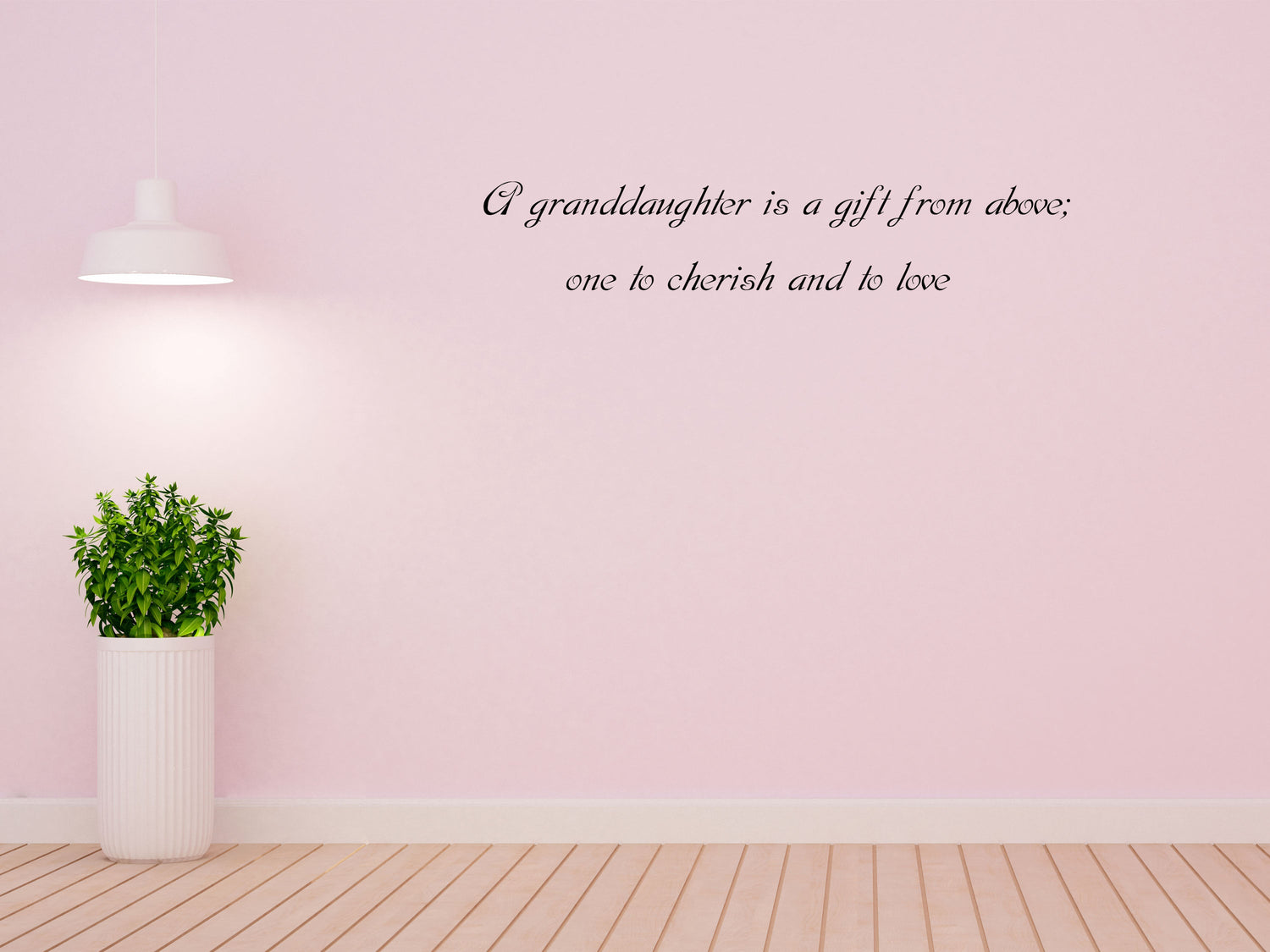 A Granddaughter Is A Gift From Above For Bedroom - Children's Nursery Wall Quote Vinyl Wall Decal Title Done 