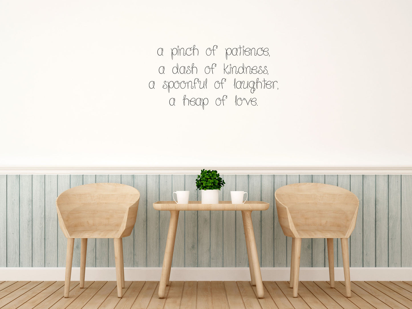 A Pinch Of Patience A Dash Of Kindness Quote - Kitchen Wall Decor Lettering Vinyl Wall Decal Title Done 