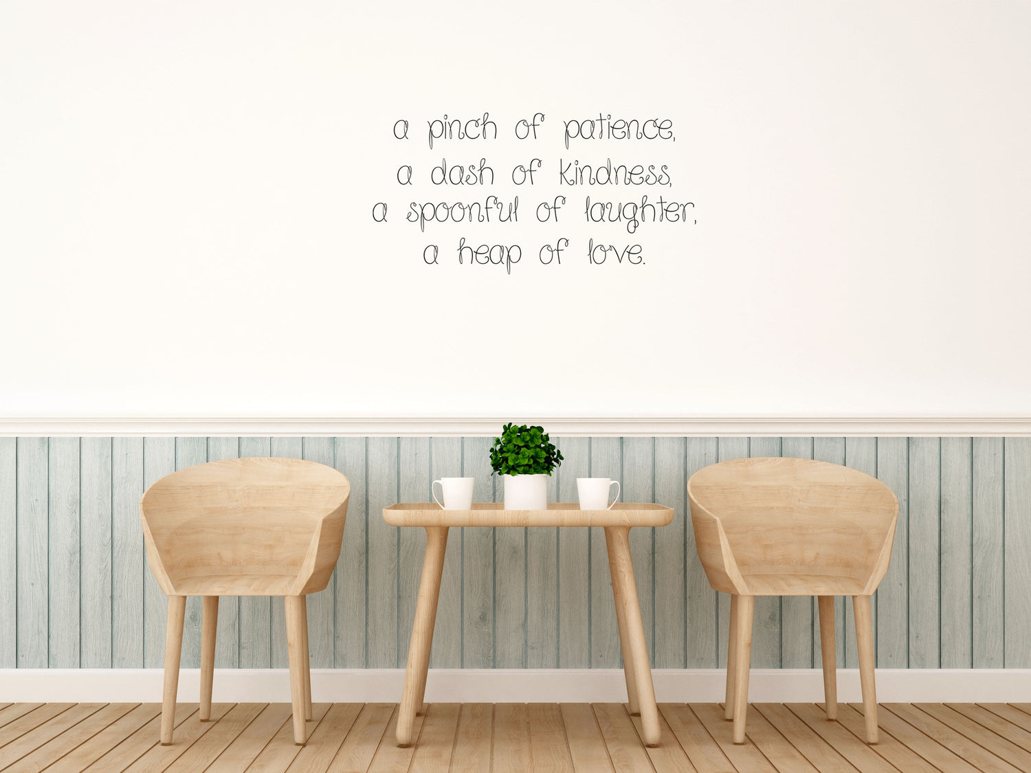 A Pinch Of Patience A Dash Of Kindness Quote - Kitchen Wall Decor Lettering Vinyl Wall Decal Title Done 