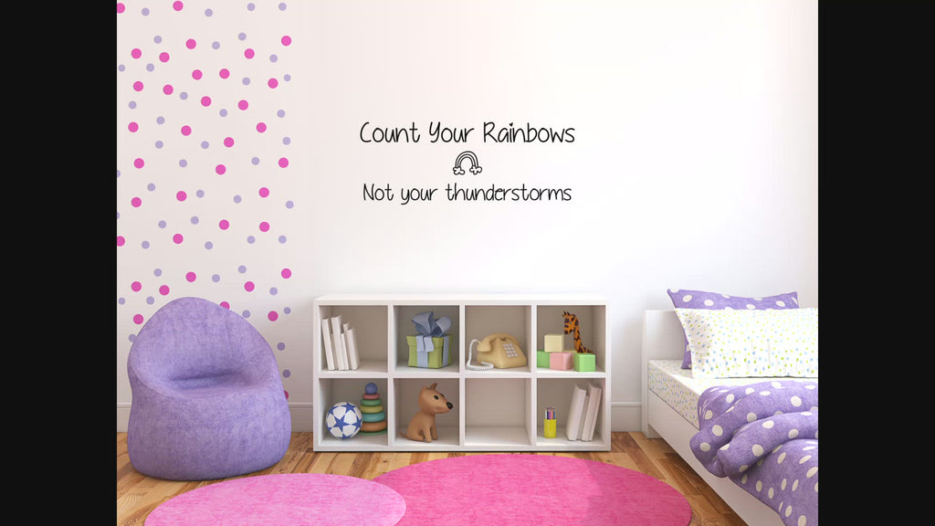 Count Your Rainbows Vinyl Wall Decal