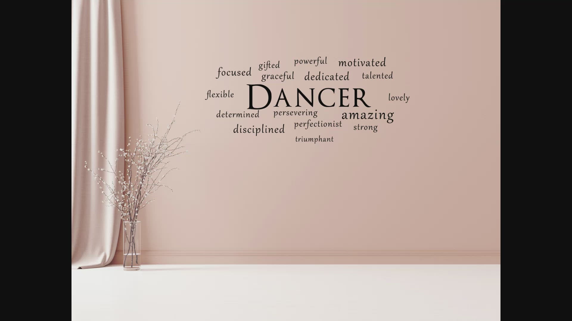 Dancer Word Cloud Wall Decal