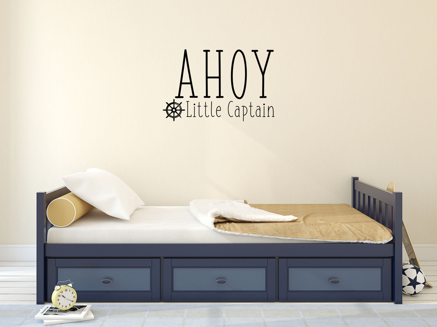 Ahoy Little Captain Boys Nursery Wall Stickers- Inspirational Wall Decals Vinyl Wall Decal Done 