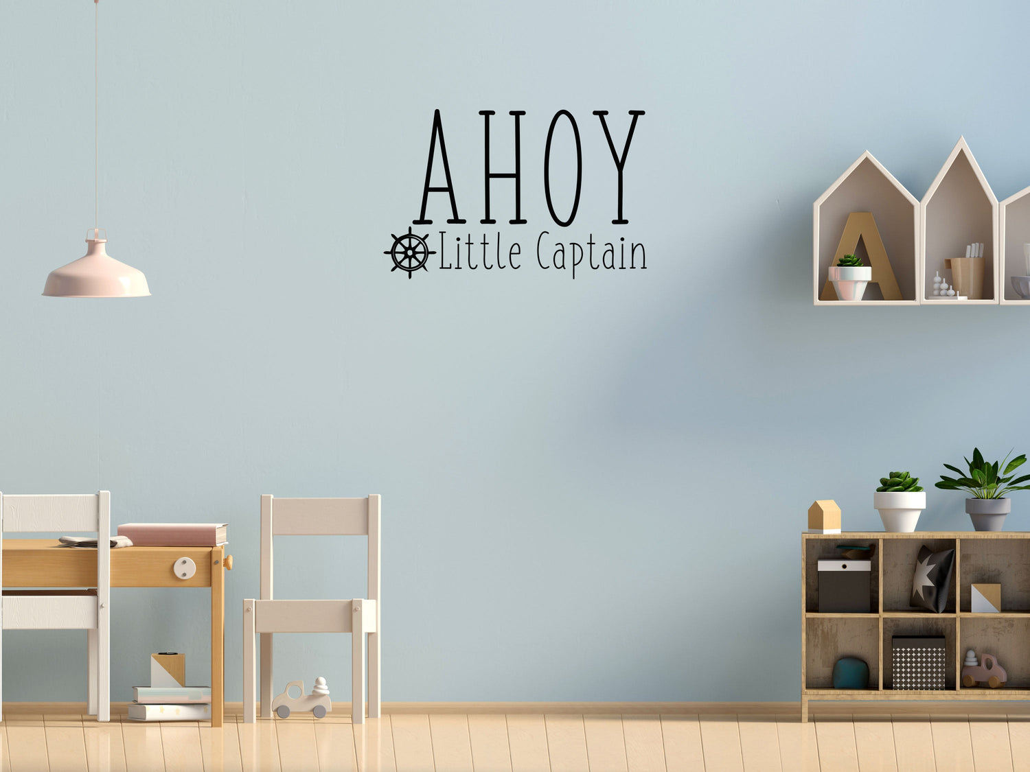 Ahoy Little Captain Boys Nursery Wall Stickers- Inspirational Wall Decals Vinyl Wall Decal Done 