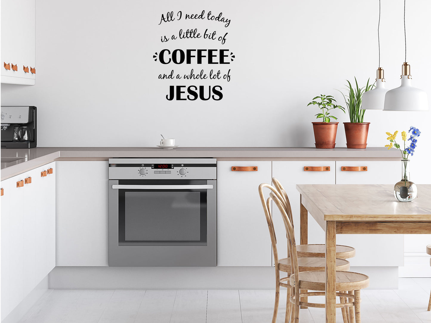 All I Need Today Is a Little Bit Of Coffee Inspirational Wall Sticker Quote Vinyl Wall Decal Inspirational Wall Signs 