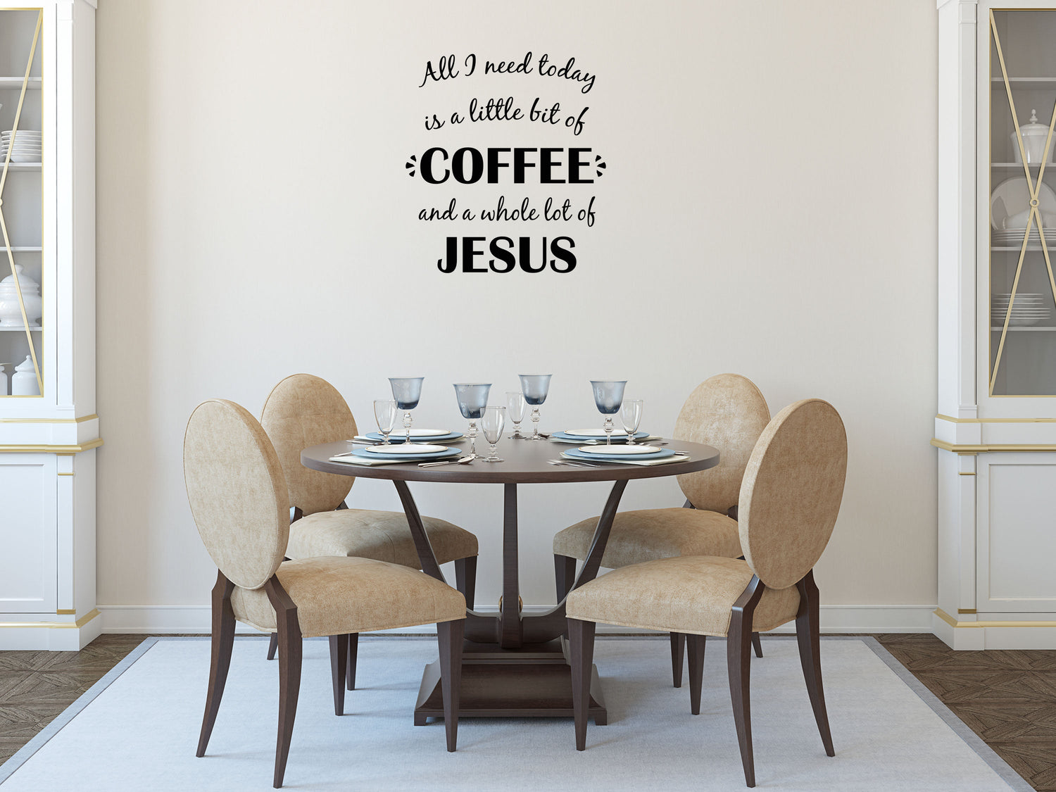 All I Need Today Is a Little Bit Of Coffee Inspirational Wall Sticker Quote Vinyl Wall Decal Inspirational Wall Signs 
