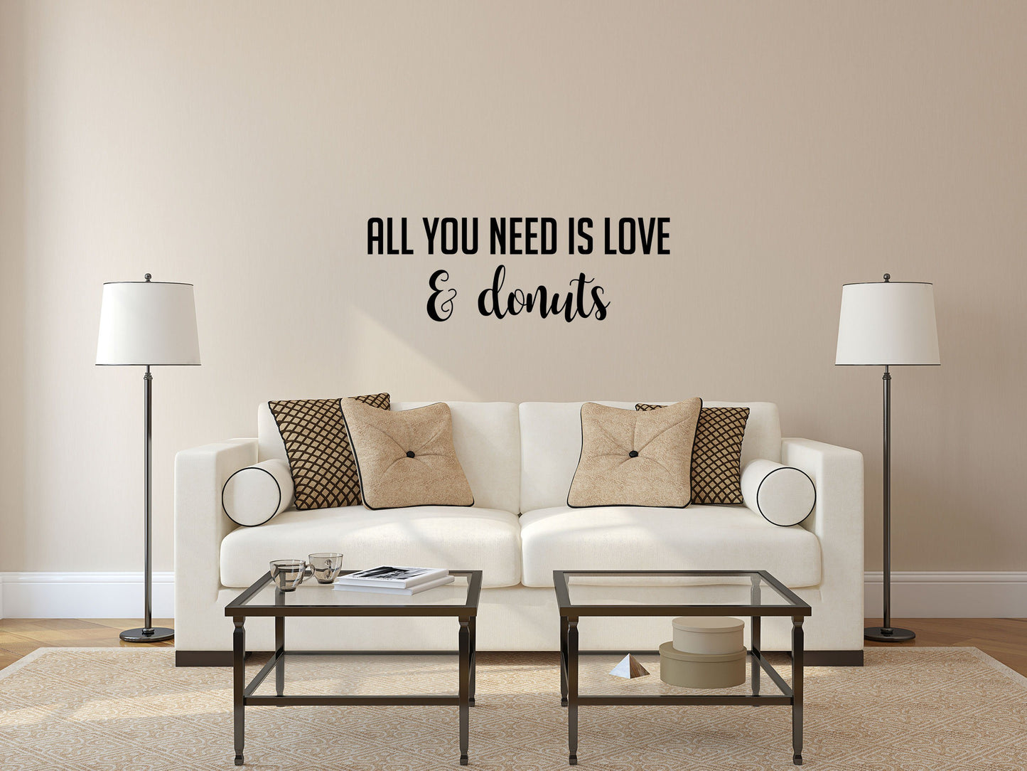 All You Need Is Love And Donuts Decal - Donuts Wall Art - Love and Donuts Wall Sign - Love Decor - Donut Wall Art Vinyl Wall Decal Done 