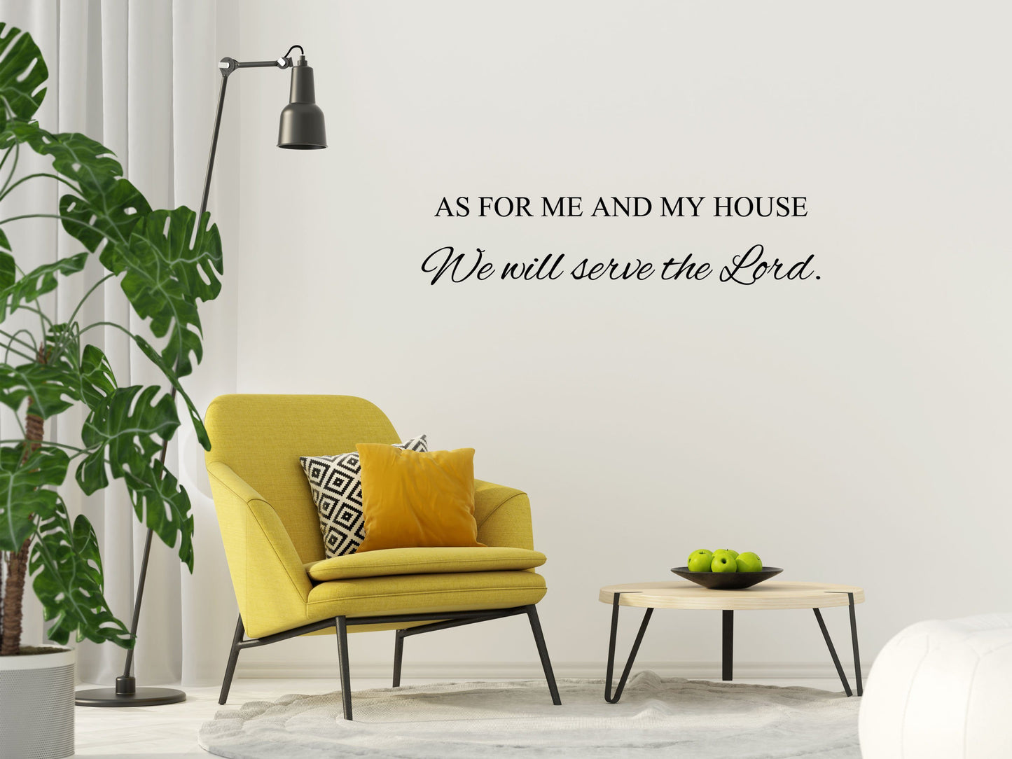 As For Me and My House We Will Serve The Lord Scripture Wall Sticker Vinyl Wall Decal Done 