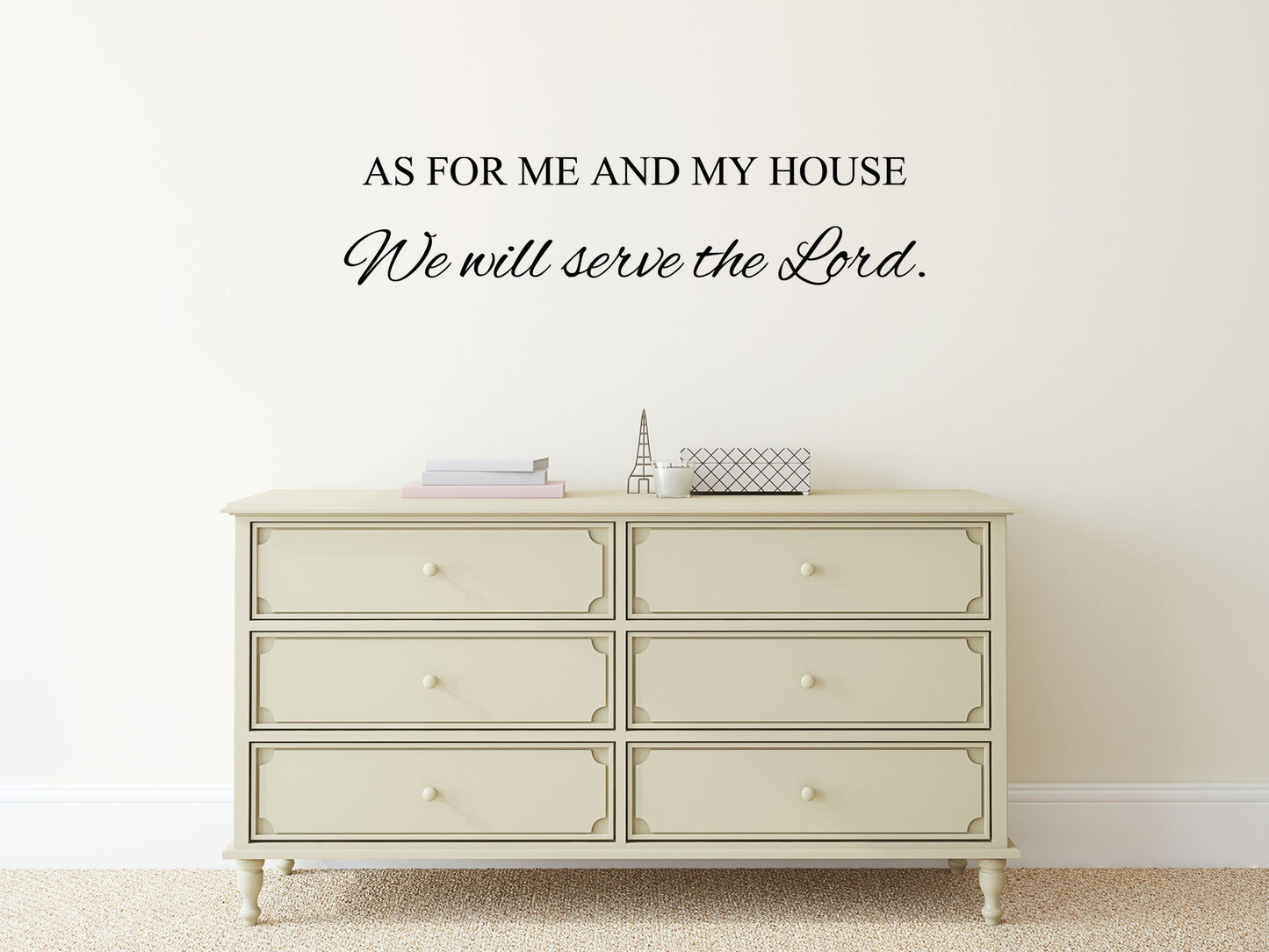 As For Me and My House We Will Serve The Lord Scripture Wall Sticker Vinyl Wall Decal Done 