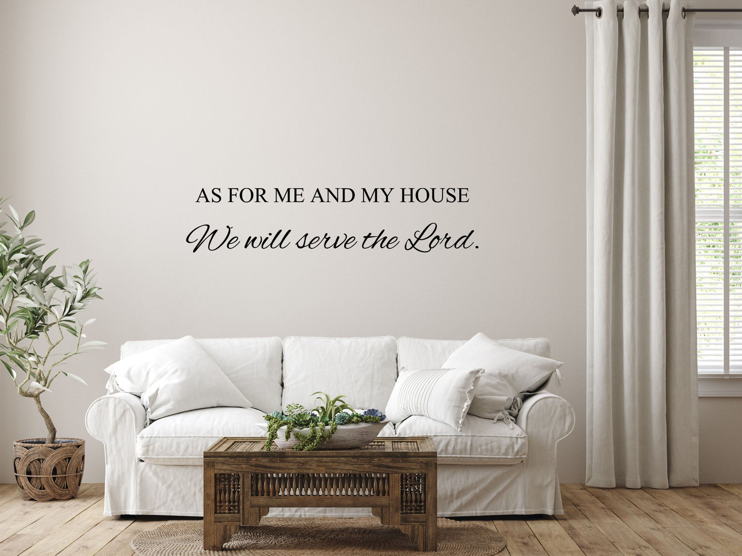 As For Me and My House We Will Serve The Lord Scripture Wall Sticker Vinyl Wall Decal Done 